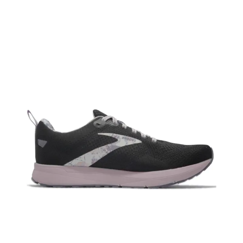 Brooks Revel 5 Cushioning Wear-Resistant Low-Top Running Shoes Women's Black-1
