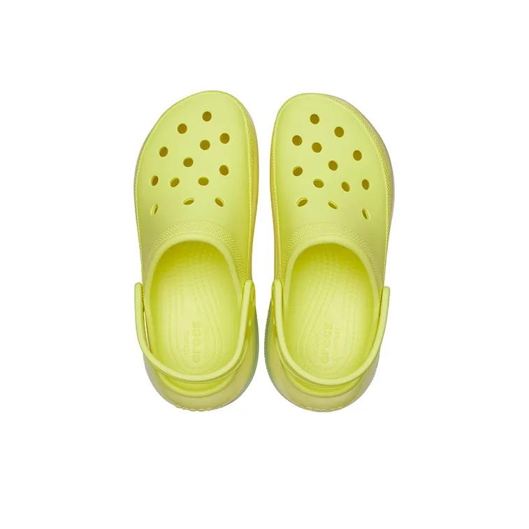 Crocs Classic Crush Clogs 'Fluorescent Green' Women's-3