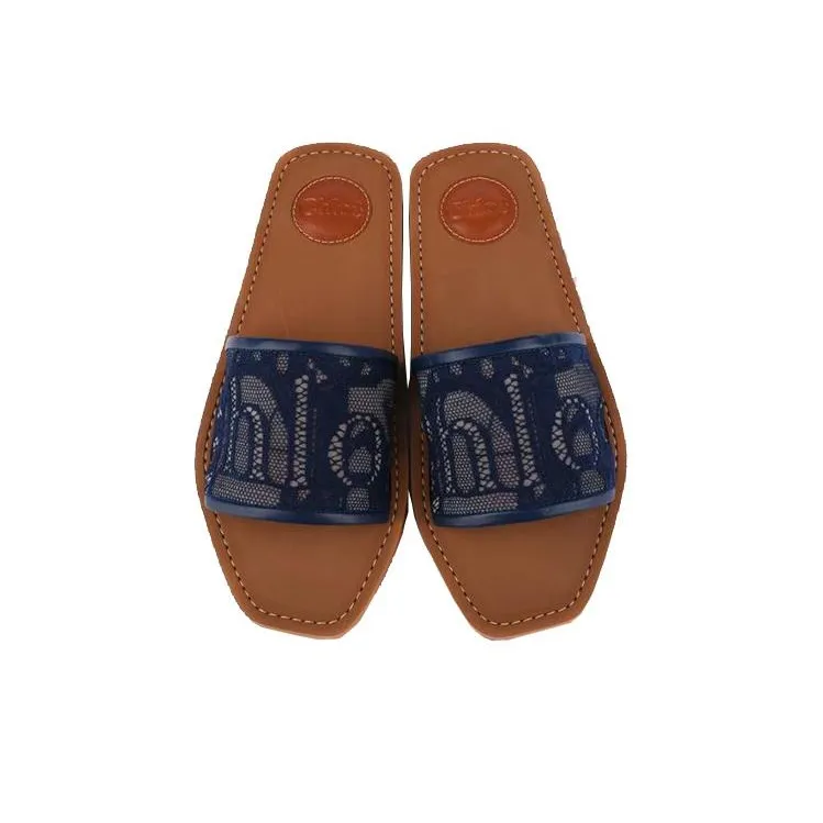 Chloe Slide Slippers Women's Blue-4