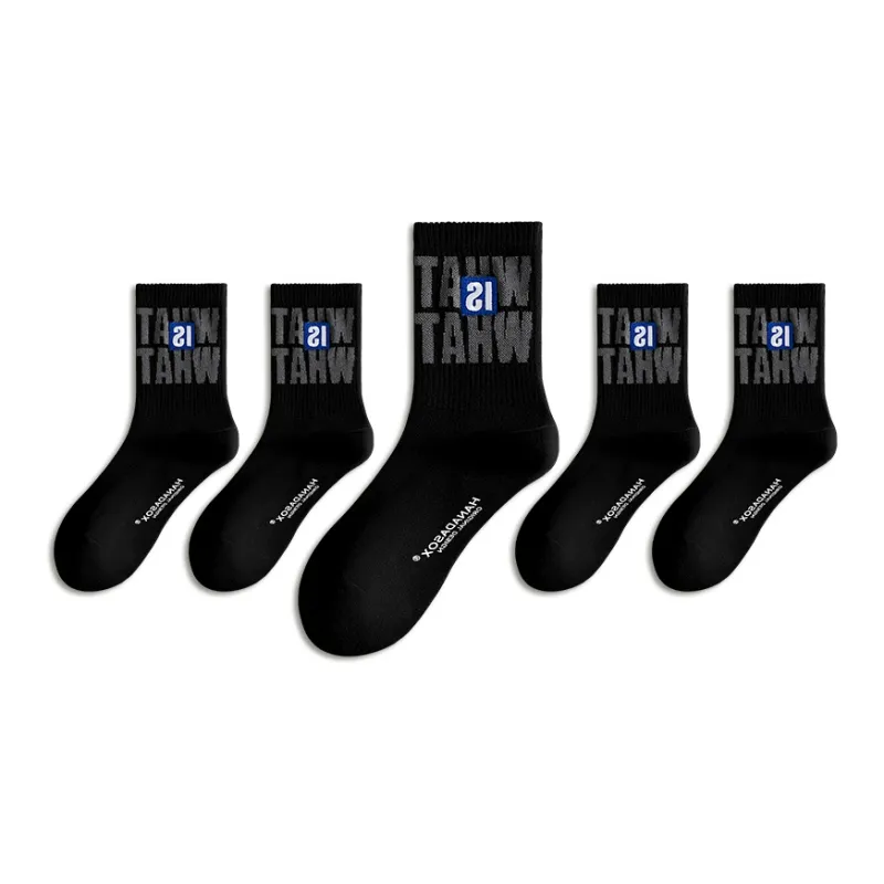 LUOLIAN Mid Calf Socks Unisex 5 Pack-28