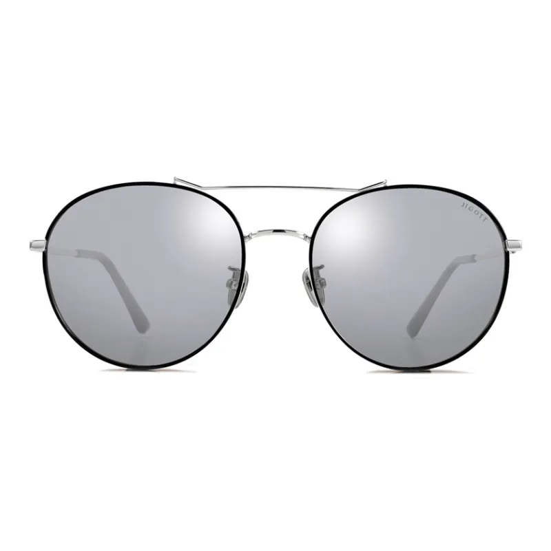  JIGOTT Plate And Metal Metal Oval Sunglasses Women's-6