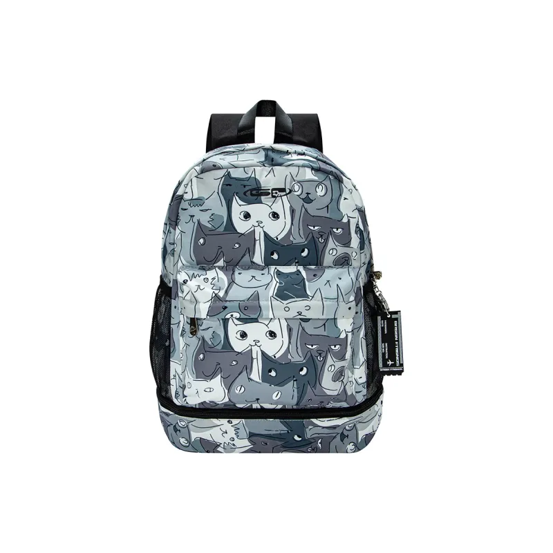 GF Polyester Backpack Large Size Unisex Black-0