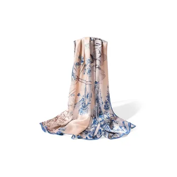 VINEY Mulberry Silk Silk Scarves Women's