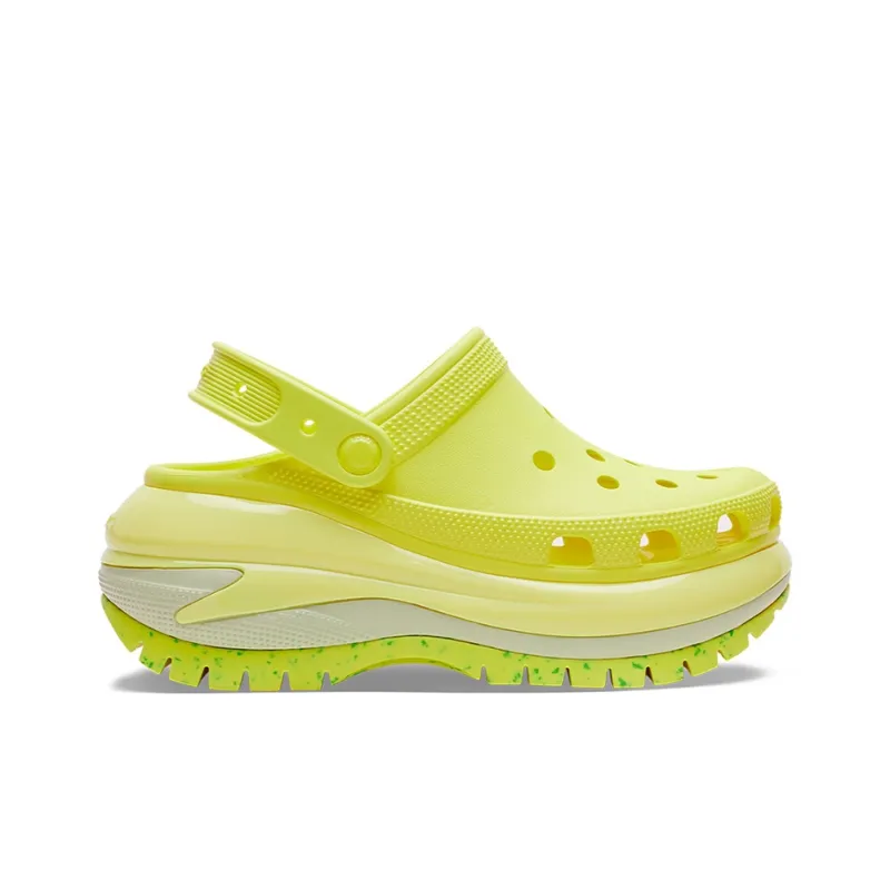 Crocs Classic Crush Clogs 'Fluorescent Green' Women's-1