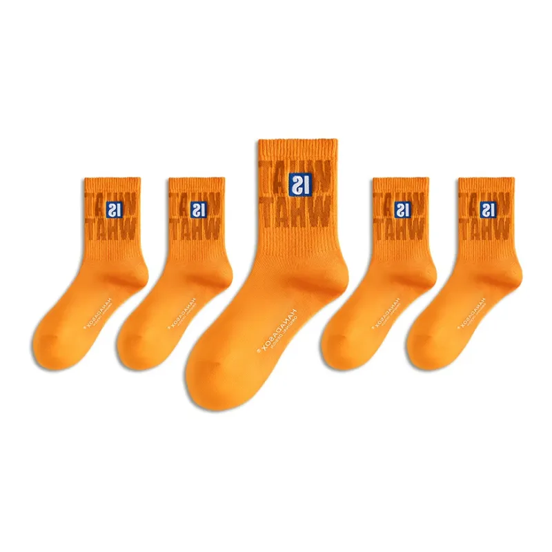 LUOLIAN Mid Calf Socks Unisex 5 Pack-24
