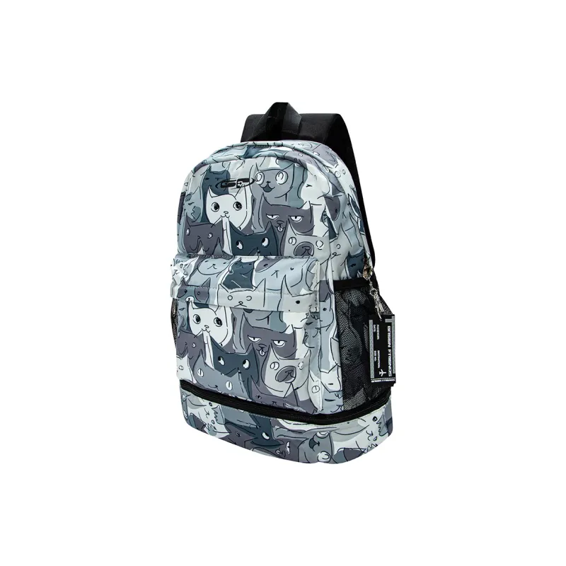 GF Polyester Backpack Large Size Unisex Black-2