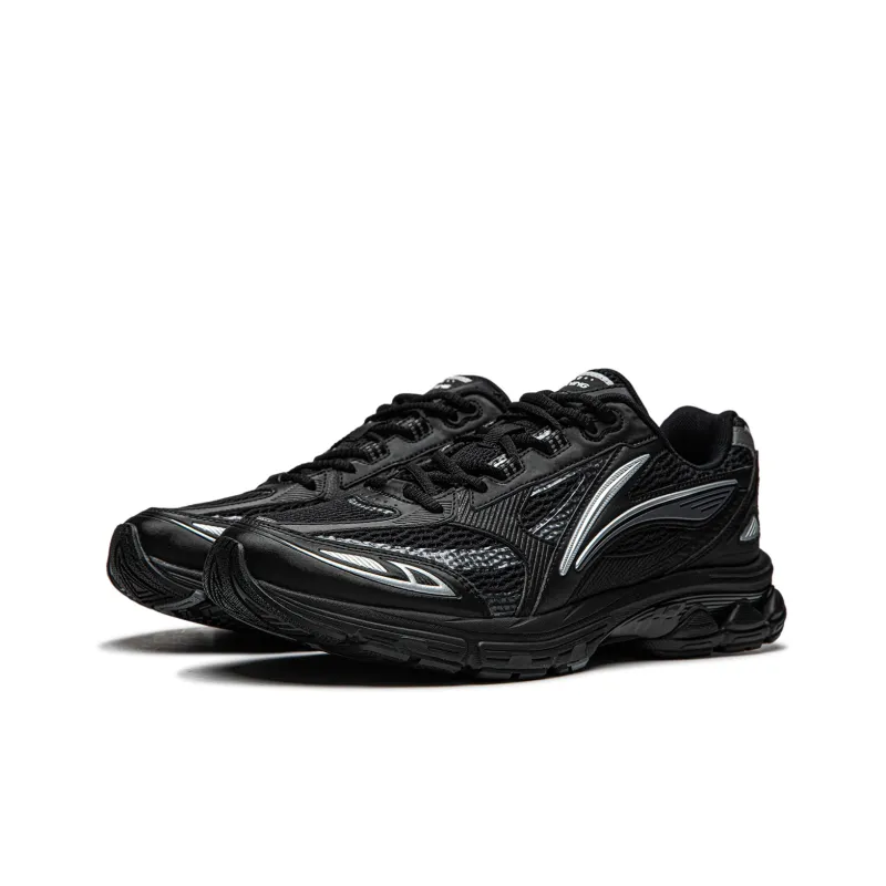 LiNing Shake 2.0 Cushioned Anti Slip And Wear Resistant Lightweight Low Top Casual Running Shoes Men's Black Silver-2
