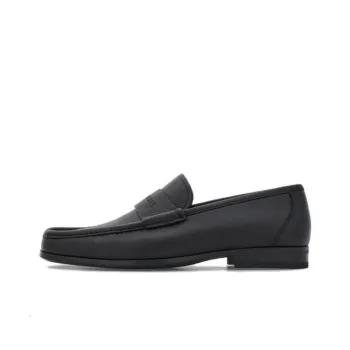 FERRAGAMO Logo-debossed Leather Loafers