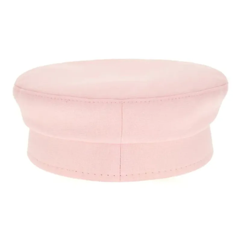 RUSLAN BAGINSKIY Embroidered logo Linen Beret-2