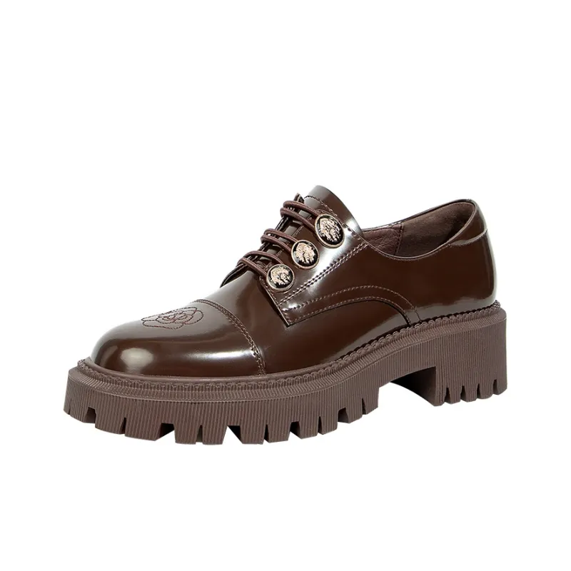 WUDASHU Loafers Women's Black, Brown-3