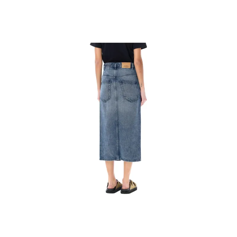 ISABEL MARANT ETOILE High Waist Front Slit Skirt-1