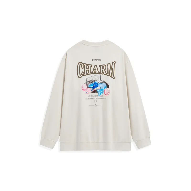 XTEP Hoodie Unisex Cotton White-1