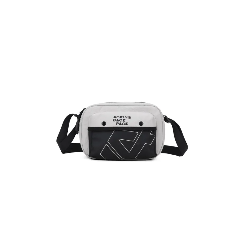 AOKING AK Polyester Water-Resistant Travel Crossbody Bag Shoulder Bag Regular Men's Black/Gray-0