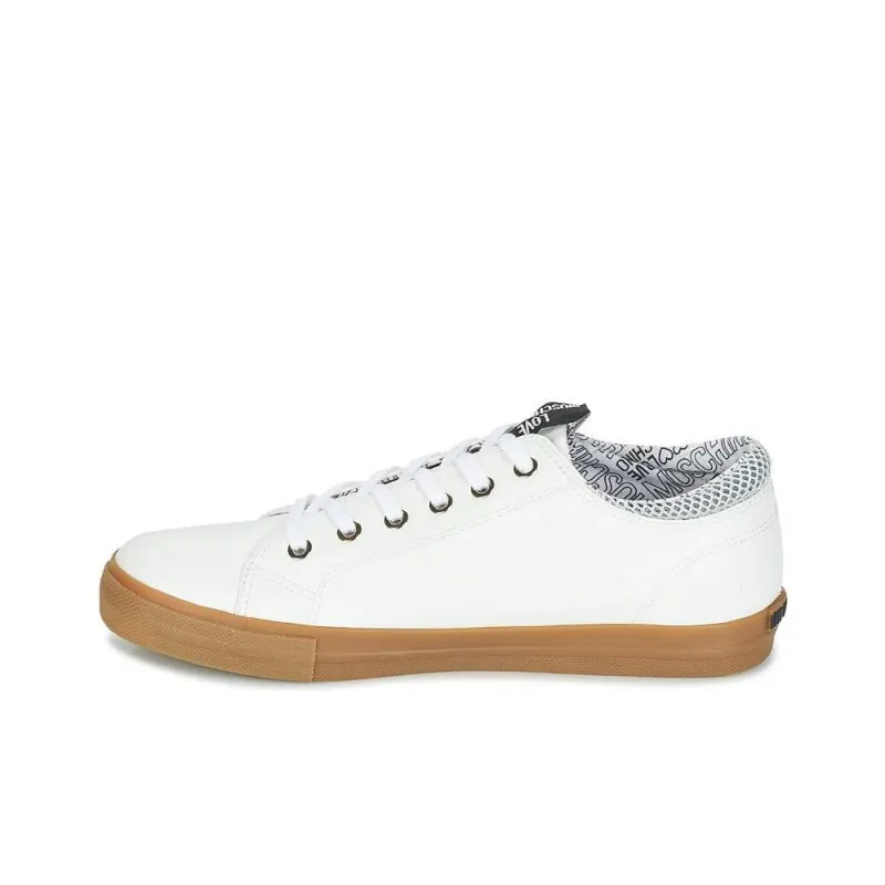 LOVE MOSCHINO Low Top Skateboard Shoes Women's White-1