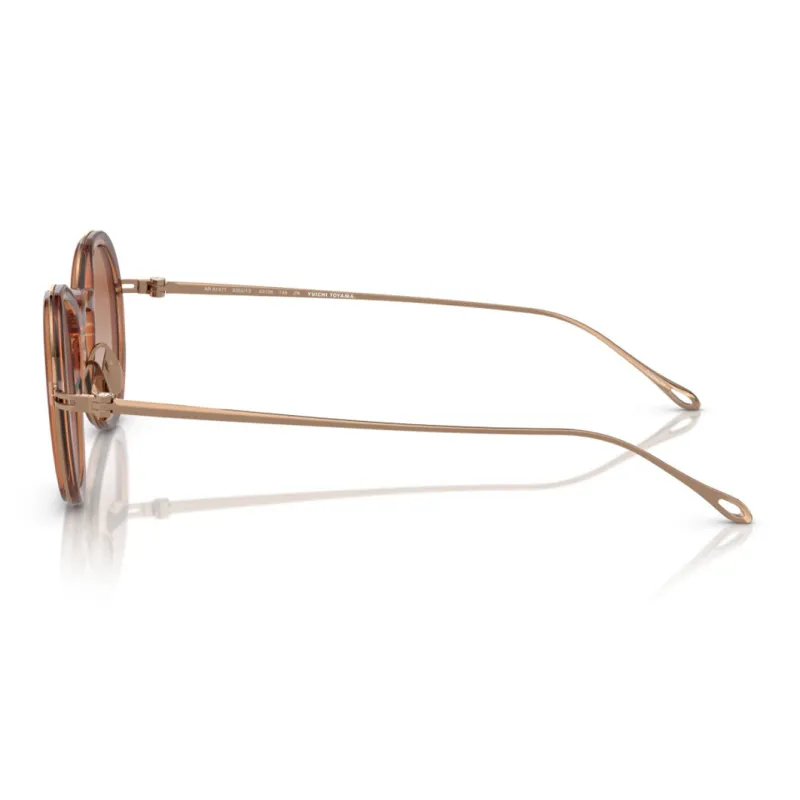 GIORGIO ARMANI Titanium Round Sunglasses Men's Brown-2