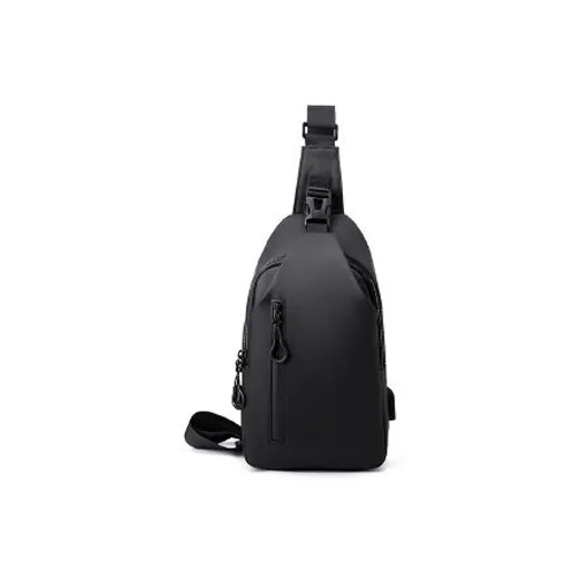 Techson Polyester Sling Bag Regular Unisex Black/Gray-0