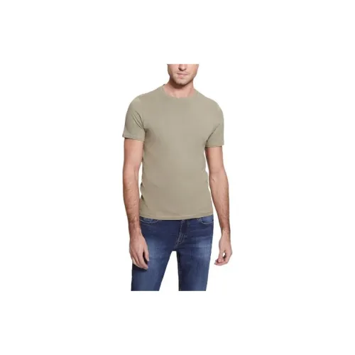 GUESS T-Shirts Men Brown Green