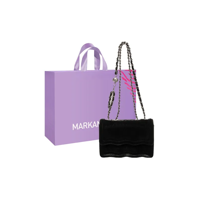 MARKANGARO PU Shoulder Bag Crossbody Bag Regular Unisex Black/Ecru/Pink-0