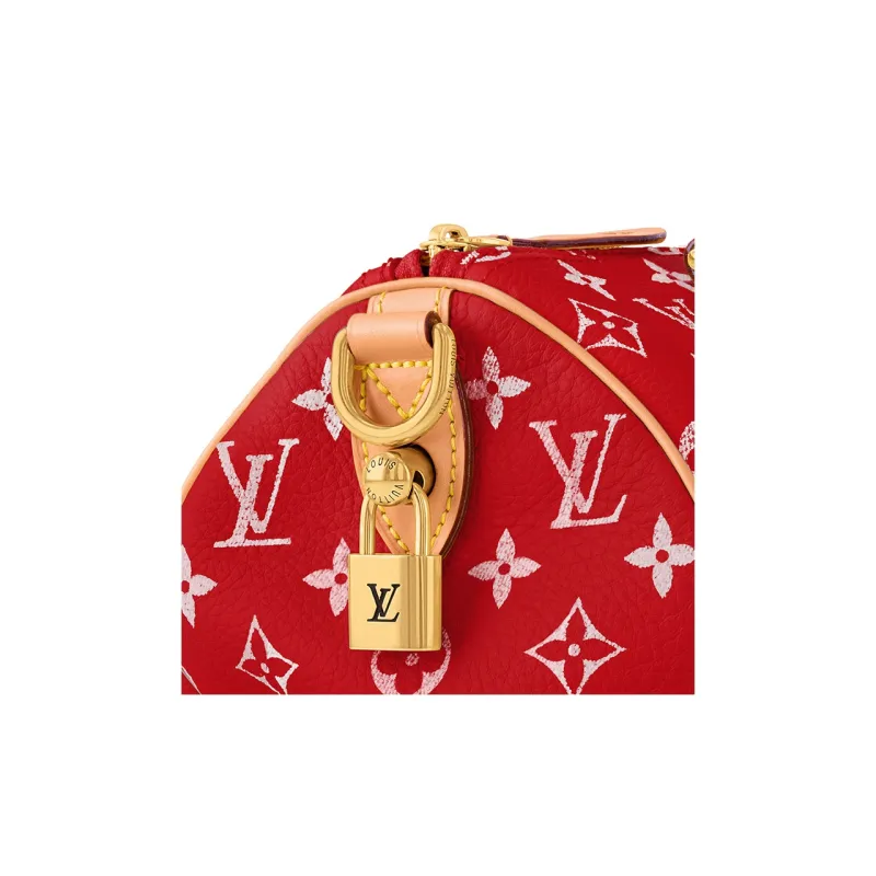LOUIS VUITTON Speedy P9 Bandoulière 25 Monogram Leather Red-6