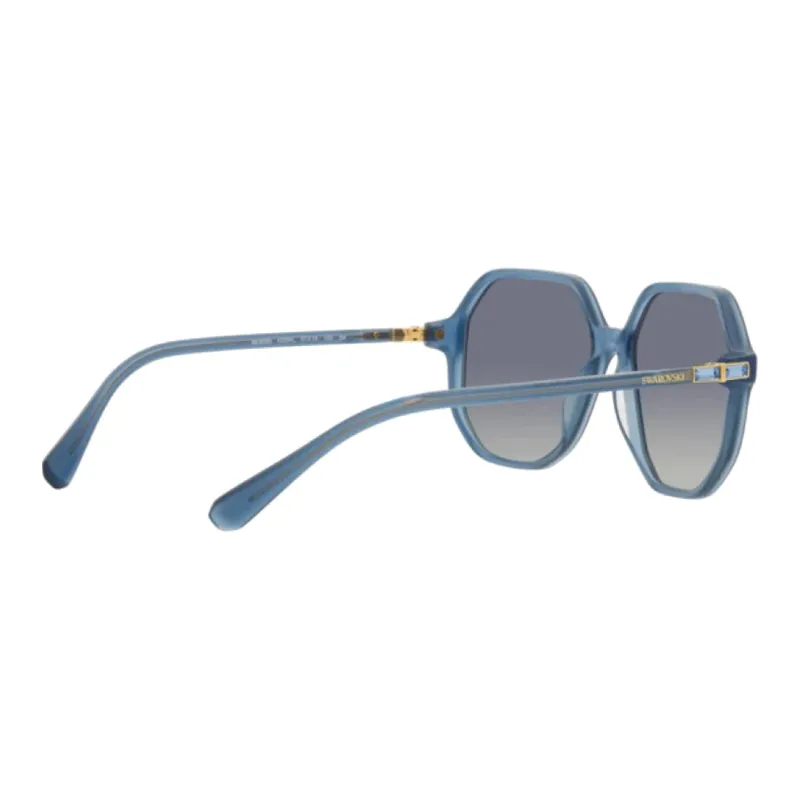 Swarovski Metal Acetyl Irregular Shape Sunglasses Unisex Blue-3