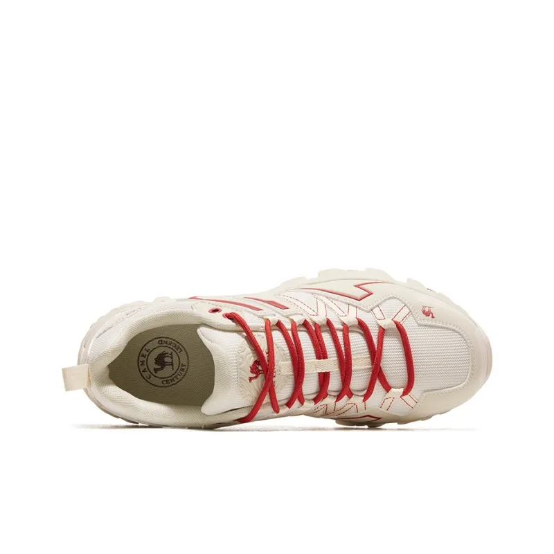 CAMEL Kunlun Mountain 2.0 Low-Top Outdoor Shoes Women's Beige White Red-3