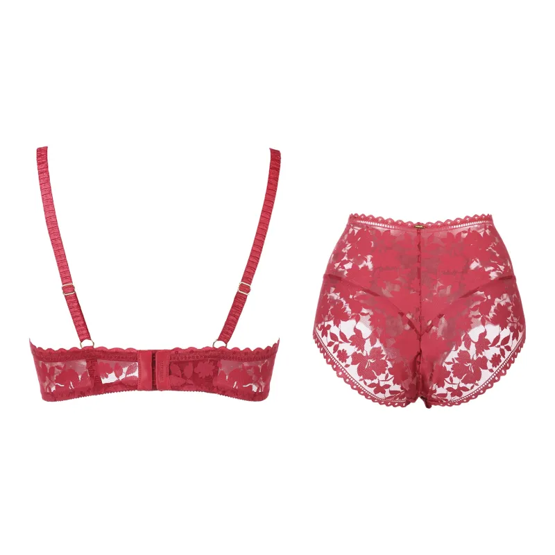Selmark Underwear Set Women's Gift Box Set Red-1