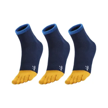 MUSCLESWING Mid Calf Socks Unisex 3 Pack Navy Blue