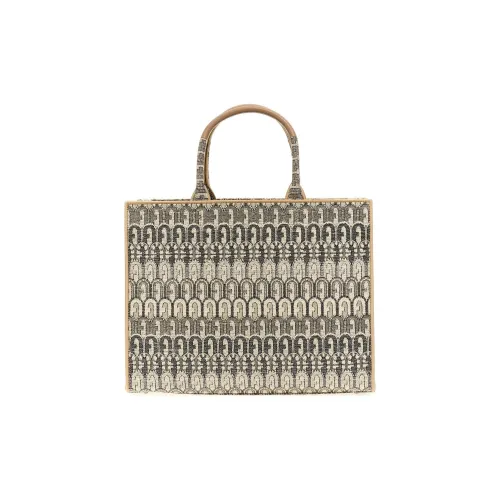 Furla Fabric Tote Bag, Shopping Bag, Handbag Women's Gold