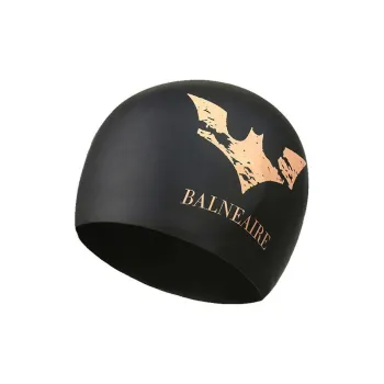 BALNEAIRE Swimming Caps Silicone Unisex Glow In The Dark Black