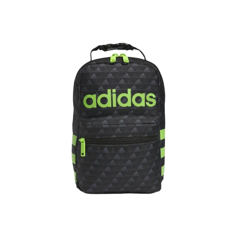 Adidas Recycled Polyester Lunch Bag Storage Bag Men's Black With Half-Gloss Green-0