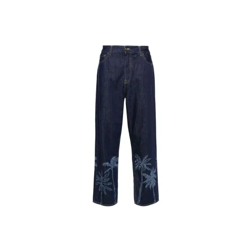 Alanui Graphic-print Cotton Straight-leg Jeans