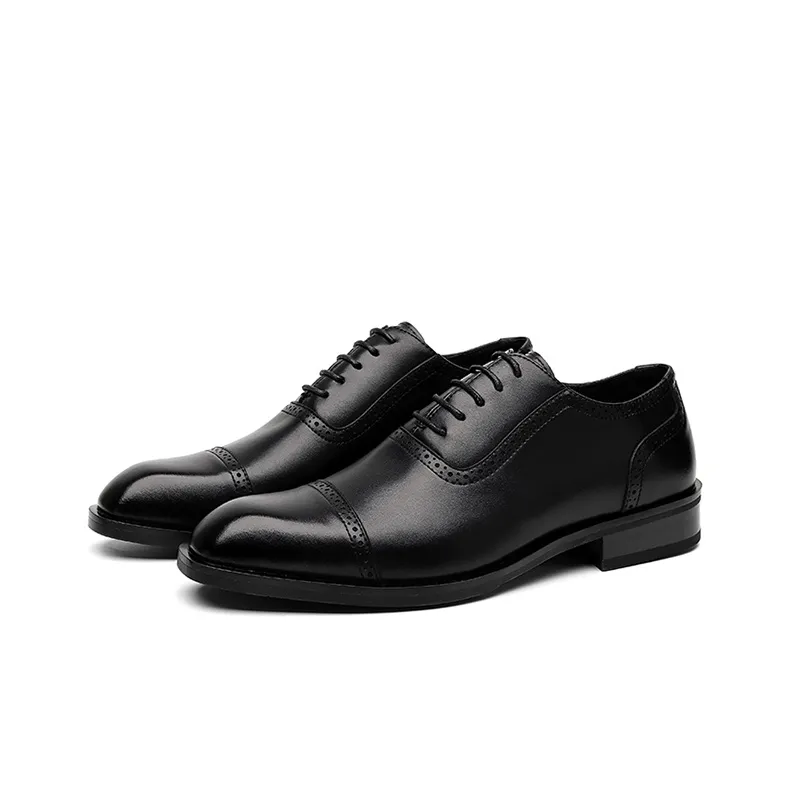 GZZ Dress Shoes Men Low Top Black/Brown-1