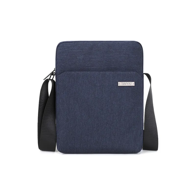 TINYAT Polyester Cell Phone Pouch Shoulder Bag Unisex Blue Gray-0