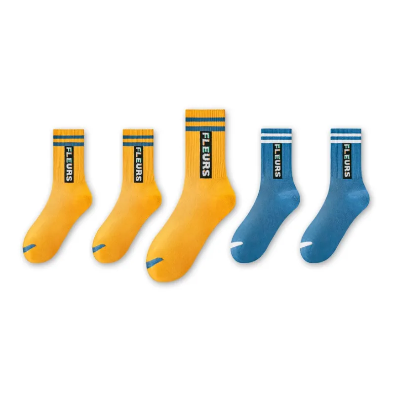 LUOLIAN Mid Calf Socks Unisex 5 Pack-12
