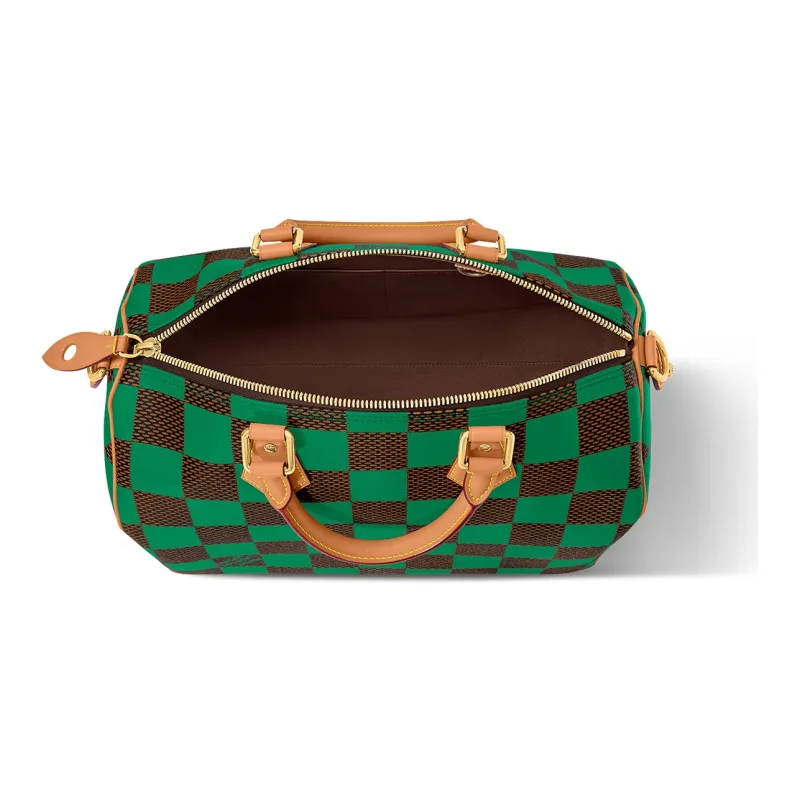 LOUIS VUITTON Speedy 40 Bandoulière Damier Pop Green-4