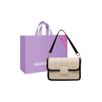 MARKANGARO PU Small Square Bag Regular Women's Black White