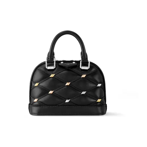 LOUIS VUITTON NANO ONS Leather Shoulder Bag Crossbody Bag Handbag Extra Small Women's Black