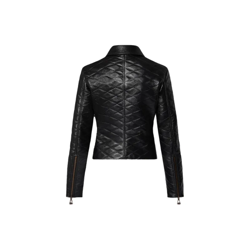 LOUIS VUITTON Cropped Malletage Leather Jacket-1