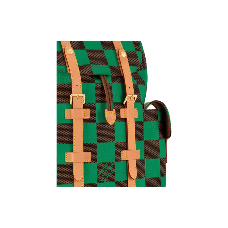 LOUIS VUITTON Christopher Mm Backpack Damier Pop Green-4