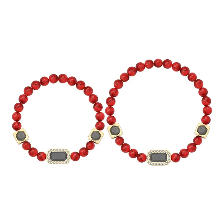 BABAMA Red Turquoise Bracelets Unisex-2