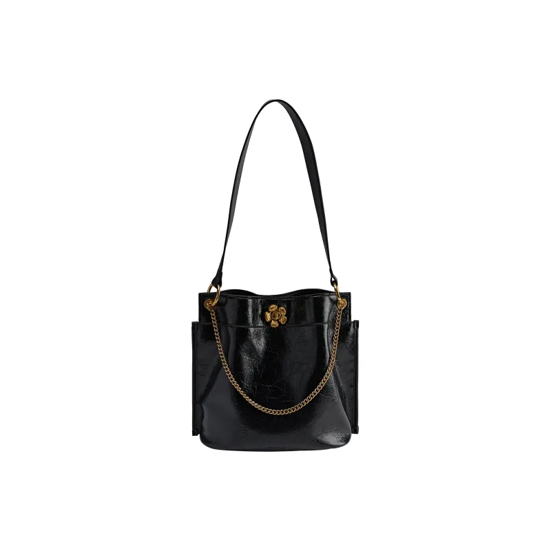 Simedin Cow Leather Bucket Bag, Shoulder Bag, Crossbody Bag Medium Size Unisex Multicolor-0