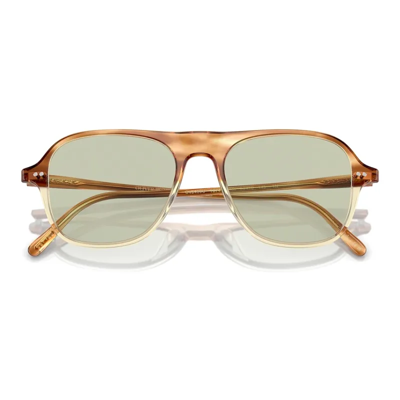 Oliver Peoples Acetate Irregular Shape Sunglasses Unisex Gold-5
