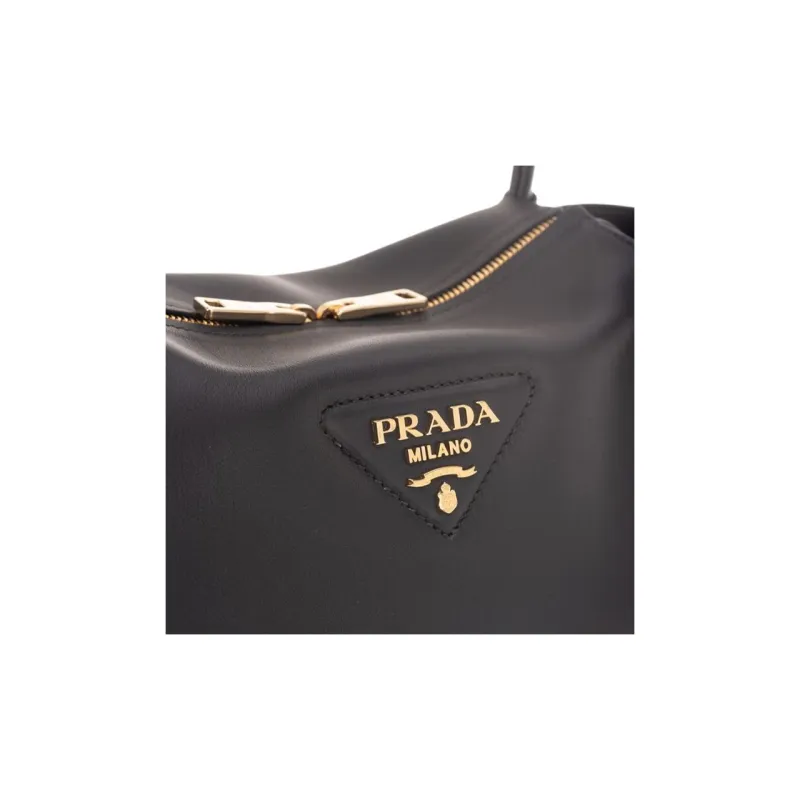 PRADA Genuine Leather Handbag Women's Black-3