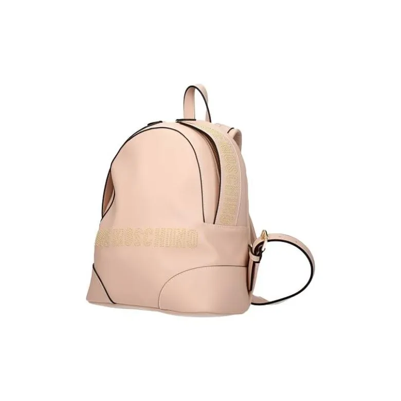 LOVE MOSCHINO Polyurethane Backpack Medium Size Women's Nude Pink-1