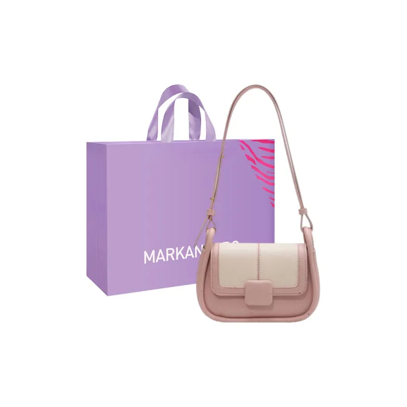 MARKANGARO PU Small Square Bag Portable Crossbody Bag Shoulder Bag Regular Women's Macaron Color Series-8