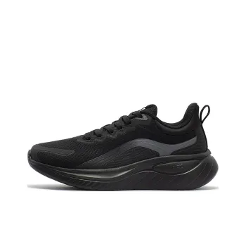 361° Cushioning Wear Resistant Low Top Running Shoes Women's Black Gray