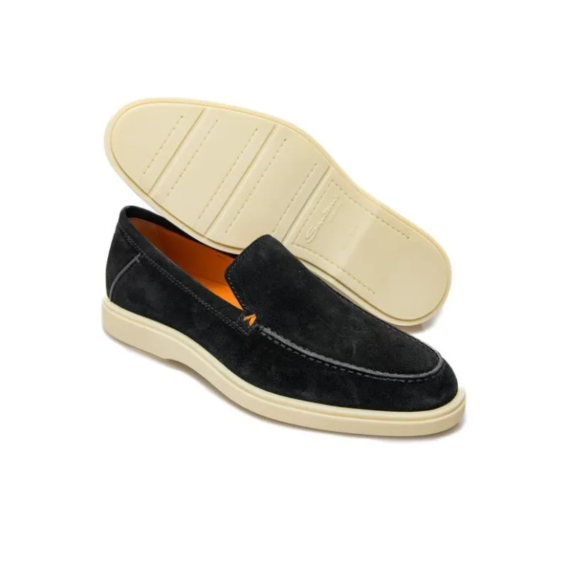 Santoni Almond Toe Slip On Loafers-3
