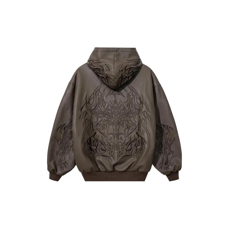 Revenge Leather Jacket Unisex Brown-1