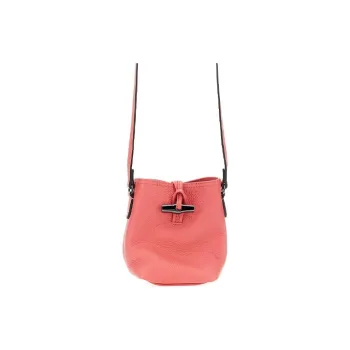 LONGCHAMP Roseau Essential Cow Leather Shoulder Bag Crossbody Bag Extra Small Women's Pomegranate Syrup