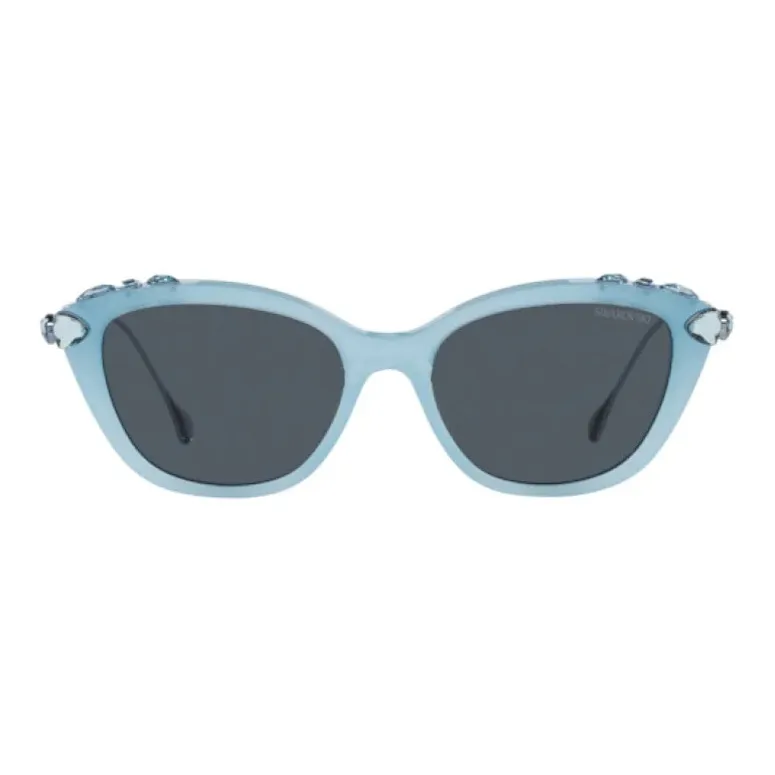 Swarovski Rectangular Sunglasses Men's Blue-5